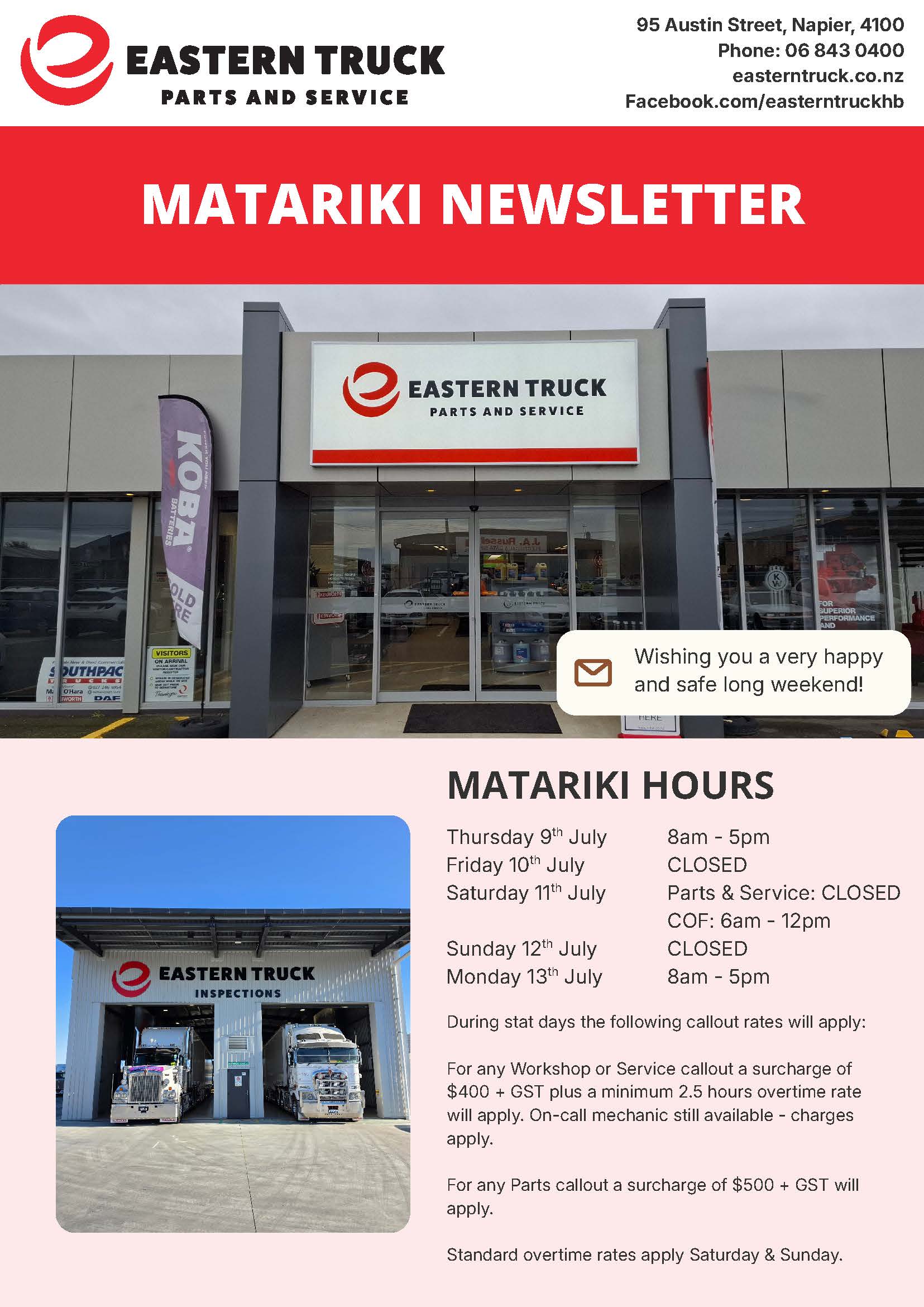 Eastern Truck Matariki Newsletter 2026 Page 1 &ndash; Eastern Truck